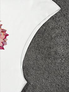 STEELVANCE 男士人像印花街头风无袖背心，男士休闲简约街头背心，夏季必备透气背心 - 白色 - 查看 5