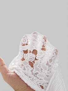 Sweetness Southern Italy Style Vacation Lace Hollow-Out Cropped Top And Skirt 2 Pieces Set For Women - White - View 13