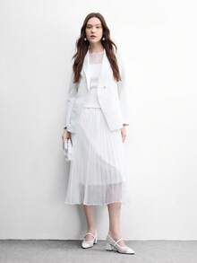 CUCCOO BIZCHIC 女士尖头时尚日常通勤高跟鞋，圣诞节特辑 - 白色 - 查看 6