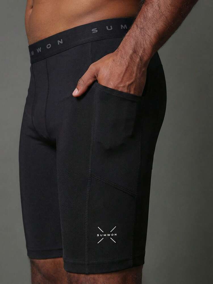 Compression Athletic Shorts With Logo