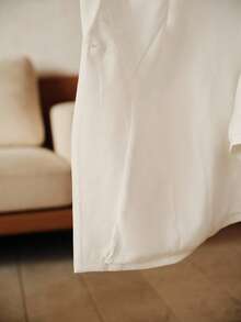 Anewsta Urban Retro Style Sleeveless Lapel Metal Button Decor Vest, White Women's Suit Jacket With Belt White Suits For Woman - White - View 11