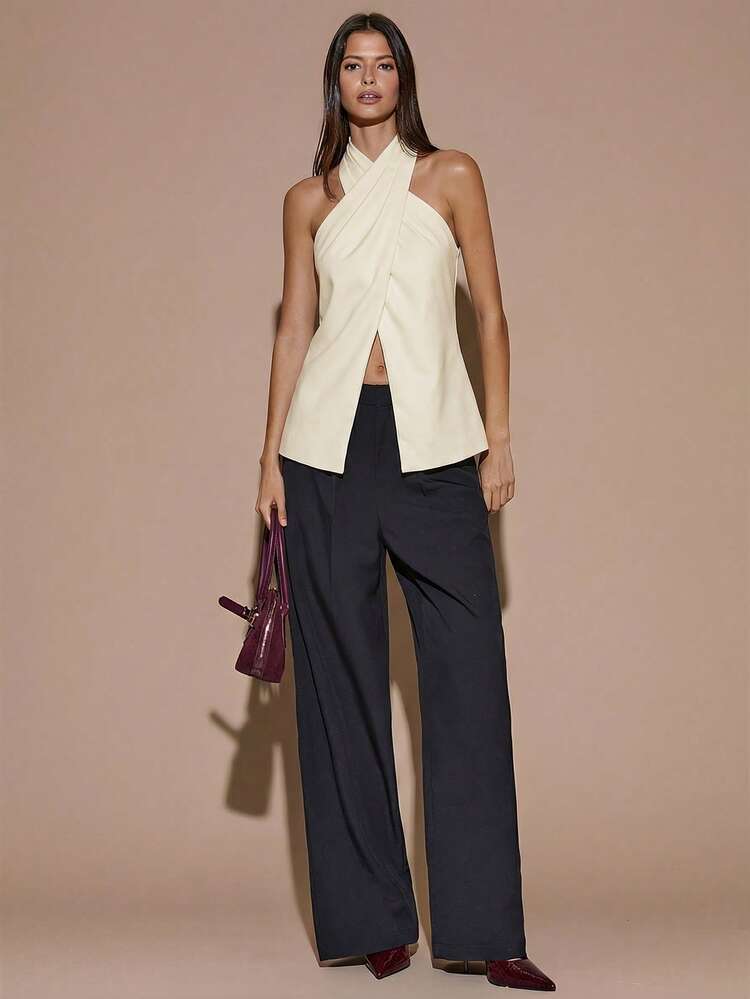 Women Two-Piece Outfits - Apricot - View 4