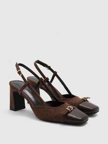 CUCCOO BIZCHIC Women's Fashion Versatile Commuter High Heels Spring Shoes - Brown - View 7