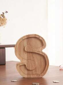 木质大字母存钱罐，字母造型，可定制首字母，趣味生日、圣诞节、节日礼物 - 彩色 - 查看 33