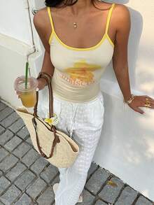 EMERY ROSE 女士印花休闲百搭夏季吊带衫 - 彩色 - 查看 2