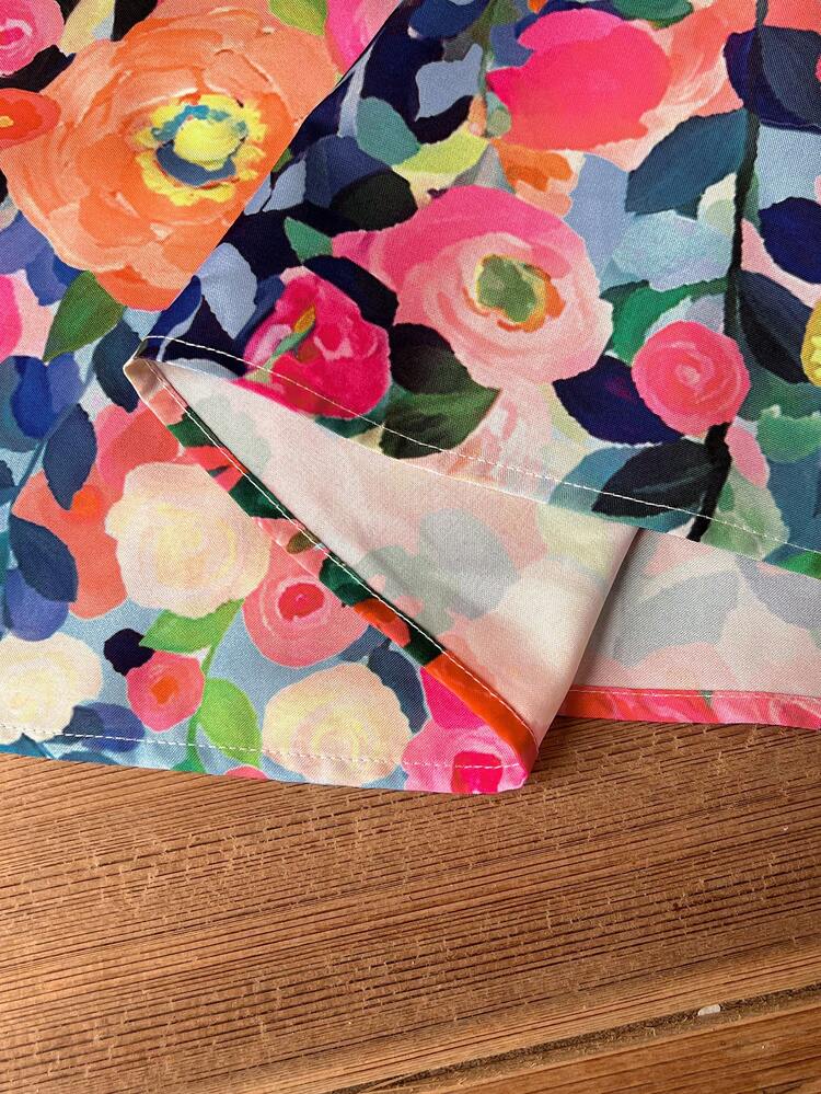 Plus Size Colorful Print Casual Shirt Summer Tops Summer Outfits Summer Clothes  Spring  Spring Outfit Women Spring Clothes Country Style For Women