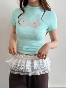 DAZY 夏季新款海滩度假休闲甜美女裙 - 白色 - 查看 6