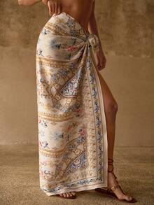 MOTF PREMIUM PRECISE & ELEGANT ALL-OVER PRINT VACATION MULTIFUNCTIONAL COVER-UP SKIRT - Multicolor - View 3