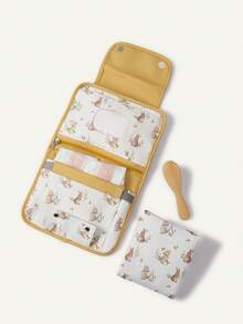 Cozy Pixies 1个牛津布尿布包，多功能一体包，方便携带，可拆卸可折叠婴儿尿布垫，可挂在婴儿车上，可用作尿布包、纸巾袋，适合存放和使用。 - 動物 - 查看 9