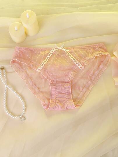 Women's Bow Decor Casual Comfortable Briefs