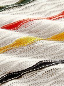 ROMWE MEN Áo len ngắn tay kẻ sọc ombre dành cho nam - Nhiều màu - Xem 5