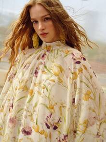 MOTF PREMIUM 女士春夏花卉蕾丝拼接披肩式短裙 - 彩色 - 查看 6