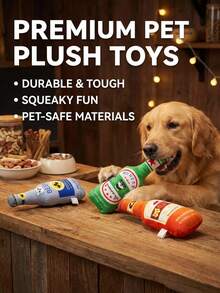 PETSIN 1 pieza Juguete de peluche para mascotas, juguete educativo que emite sonidos para perros, limpieza de dientes, juguete de peluche de perro de dibujos animados lindo - Multicolor - Ver 5