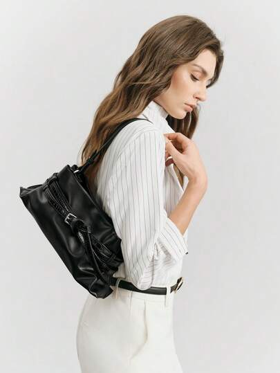 SHECARRY BOLSA DE OMBRO CASUAL PARA MULHERES PARA TRANSPORTE E COMPRAS