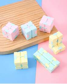 POKOJA LAND 1-Pack Infinity Cube Fidget Toy - Creative Stress Relief Flip Cube In Pocket-Sized Macaron Colors - Multicolor - View 5