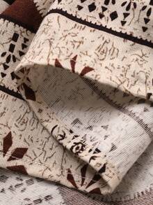 DAZY 全身印花弹力腰半身裙，休闲度假夏季女装半身裙 - 棕色 - 查看 7