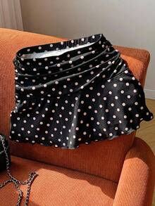 Comfortcana Summer Polka Dot Ruched A-Line Mini Skirt - Multicolor - View 1