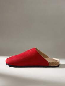 Solecia Sandalias de vestir con tiras y tacón para mujer, con punta cuadrada y tachuelas - Rojo - Ver 4