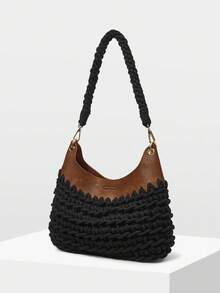 MOTF FASHION VACATION WOVEN TOTE BAG - Black - View 2