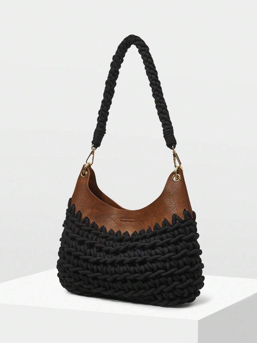 MOTF FASHION VACATION WOVEN TOTE BAG - Black - View 2