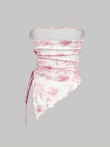 SHEIN MOD 3件套女士休闲抹胸上衣，不对称下摆设计，适合约会和外出穿着。 - 彩色 - 查看 9