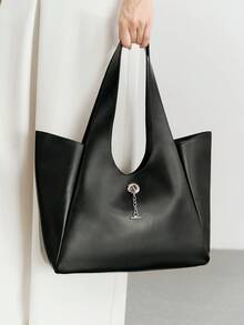 SHECARRY Women's Tote Bag, Large Capacity Shoulder Bag, Suitable For Commuting And Daily Use - Black - View 1