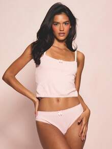 MISSGUIDED 女士文胸内裤套装 - 淺粉色 - 查看 3