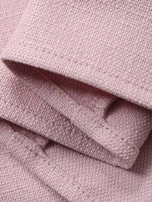 DAZY 女士优雅纯色褶裥系腰中长连衣裙，配西装领，春夏吊带裙 - 粉色 - 查看 10