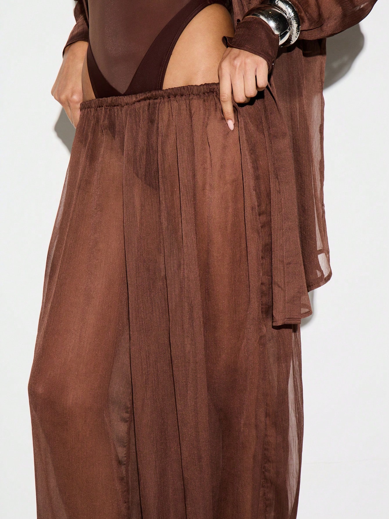 KIZN Chiffon Balloon Trouser With Gathered Ankles