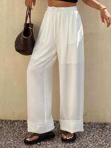 DAZY Spring & Summer Fashion Music Festival Valentine's Day Casual Vacation Beach White Women Pants - White - View 6