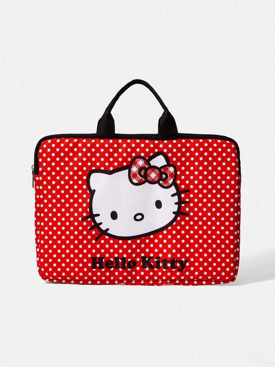 HELLO KITTY AND FRIENDS | SHEIN Laptop Protective Case, Suitable For 14 Inch Laptop Briefcase, With Padded Laptop Bag - Red - View 1