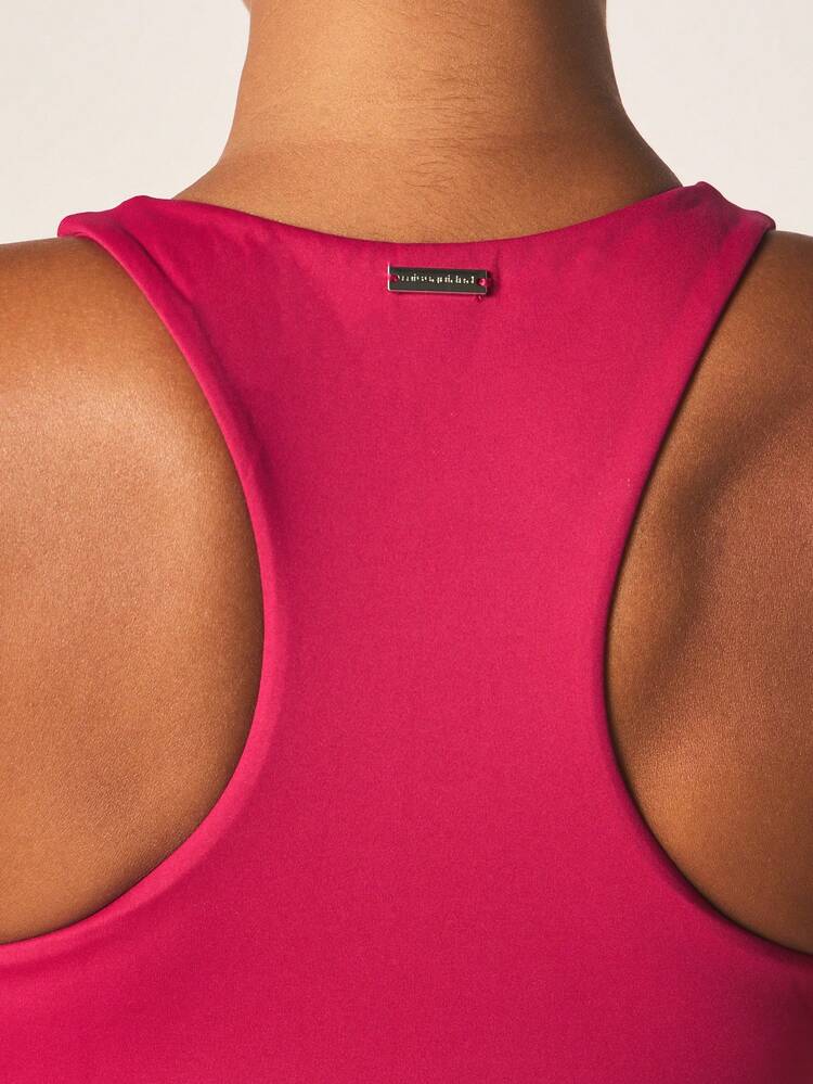 Missguided x Playboy Pink Padded Sports Bra With Scoop Neck And Racerback Design