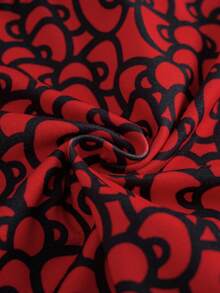 HELLO KITTY AND FRIENDS | SHEIN Women's Contrast Trim Sleeveless Cute Cartoon Print Lingerie Set - Red - View 7