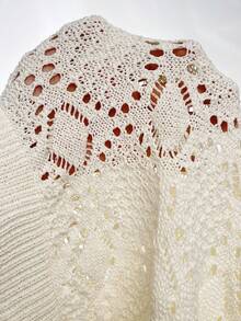 Xyvia Women's Sexy Hollow Floral Knit Pants - Beige - View 7