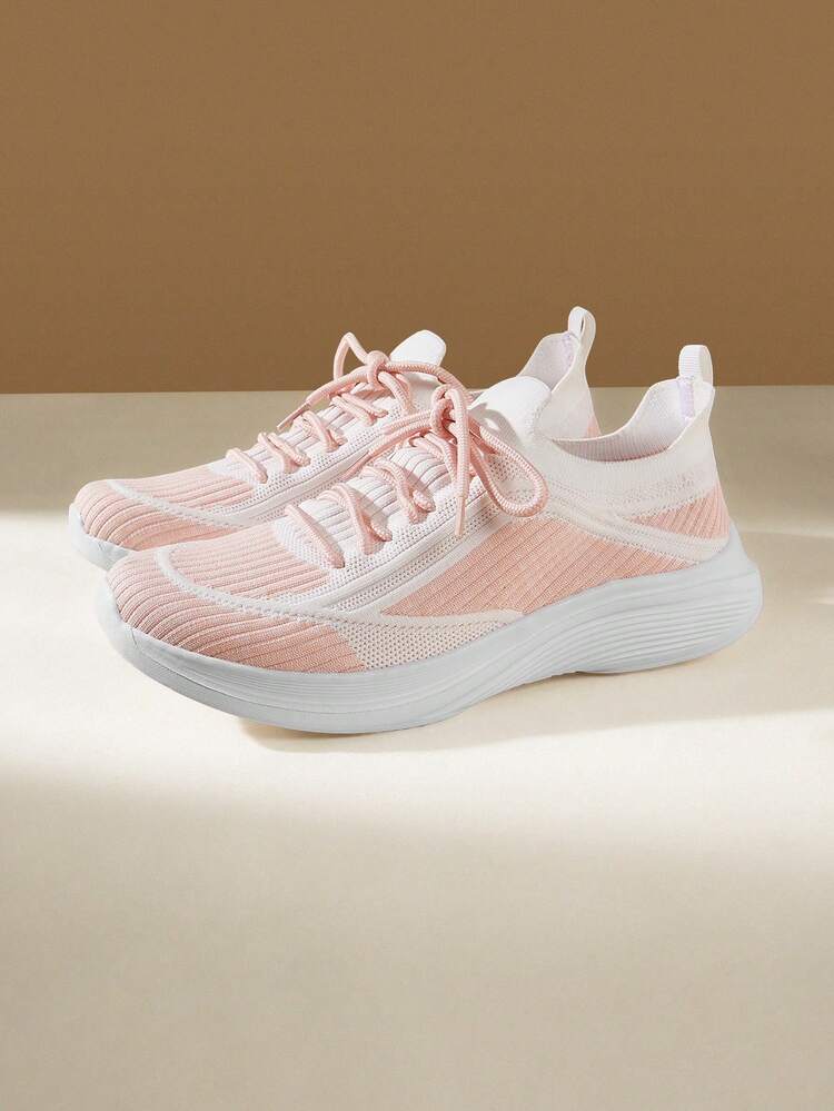 CUCCOO EASI Cloud Soft Sole, Women's Integrated Running Shoes, Breathable Mesh Skipping Rope Sneakers, Light Walking Shoes, Walking On The Feet, Soft Elastic Running Shoes, Women's Breathable Sneakers, Gym Training Jogging Shoes, Fashionable Light-Colored, Integrated Street Jogging, Retro Casual Style