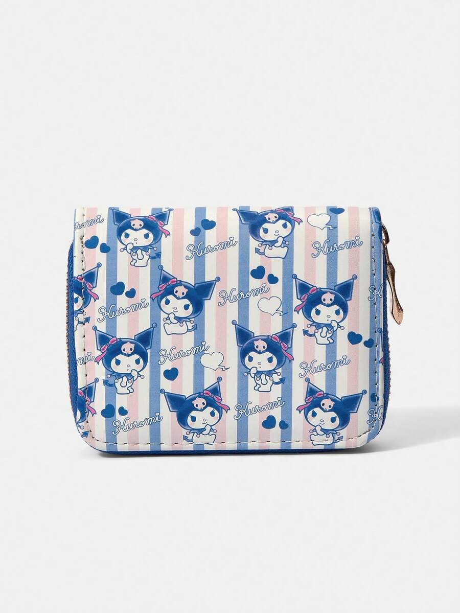 HELLO KITTY AND FRIENDS | SHEIN 1Pc Line Love Rabbit Pattern Simple Style Zipper Coin Purse, Suitable For Women. - Multicolor 8 - View 1