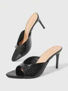 Sleekvia Women Heeled Sandals - Black - View 2