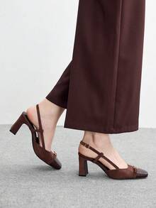 CUCCOO BIZCHIC Women's Fashion Versatile Commuter High Heels Spring Shoes - Brown - View 5