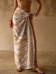 MOTF PREMIUM PRECISE & ELEGANT ALL-OVER PRINT VACATION MULTIFUNCTIONAL COVER-UP SKIRT - Multicolor - View 2