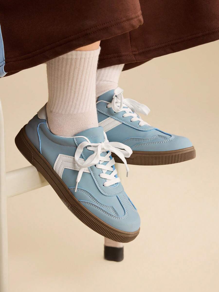 CUCCOO EASI Women's Round Toe Casual Versatile Sneakers - Sky Blue - View 1