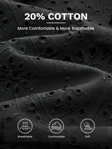 Maija Black Cotton A-Line Embroidered Skirt, Casual & Versatile For Vacation  Spring Summer Beach Outfits - Black - View 9