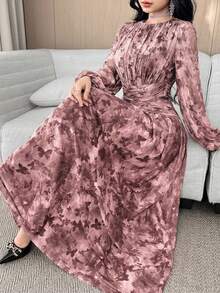 Feyla Off-Shoulder Butterfly Ruched Waist Slim Fit Unique Dress Wedding Dinner Party Dusty Rose Autumn Romantic Casual - Dusty Pink - View 3