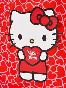 HELLO KITTY AND FRIENDS | SHEIN 一款时尚卡通可爱刺绣帆布包 - 紅色 - 查看 3
