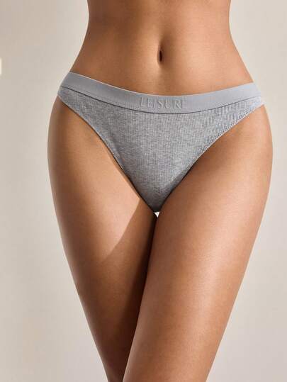 Ocili Women's Letter Print Casual Daily Wear Triangle Panties