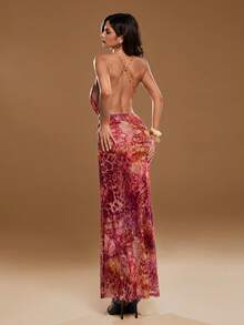 Aloruh Bộ 2 món gợi cảm phong cách Y2K Bohemian, áo croptop cổ xếp ly đính hạt và chân váy maxi đuôi cá xếp tầng, thích hợp cho kỳ nghỉ hè. - Màu Đỏ Sâu - Xem 8