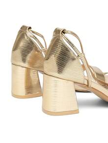 CUCCOO SZL Women Heeled Sandals Valentine's Day - Gold 4 - View 11