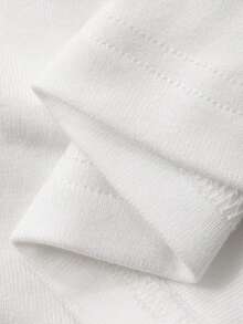 DAZY Women's Casual Off-Shoulder Ruched Fitted T-Shirt, Solid Color, Suitable For Daily Commute, Summer - White - View 3