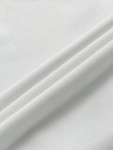 Manfinity Roghcode Men's Solid Color Minimalist Pattern Round Neck Short Sleeve T-Shirt - White - View 6