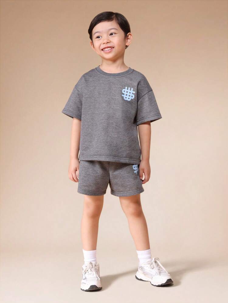 Graphic Print T-Shirt And Shorts Set