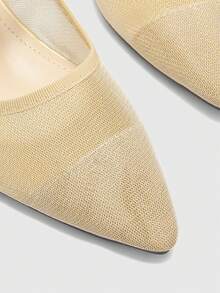 CUCCOO BIZCHIC Women Pointed Toe Fashion Daily Commute High Heels For Christmas Spring Shoes - Gold - View 8